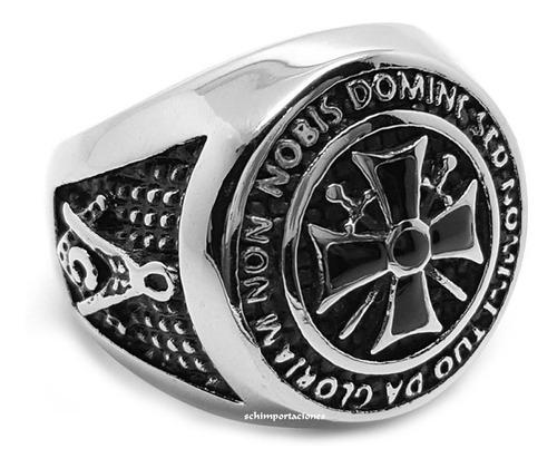 Nuevo Nuevo Anillo Masónico Templario Exclusivo Original