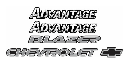 Kit Adesivos Compatível Chevrolet Blazer Advantage Resinado