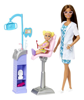 Barbie Careers - Muñeca Y Juego De Dentista Morena Con Acc.