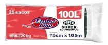 Comprar Saco Lixo Preto Resistente Embalixo 15 30 50 100 L Cor 100 Litros 25 Sacos