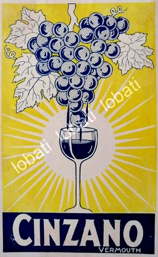 Cartel Retro  Art Nouveau Vinos Cinzano 1920s 431