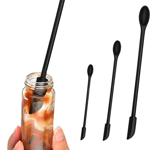 3 Piezas Juego De Mini Espátulas De Maquillaje De Silicona P