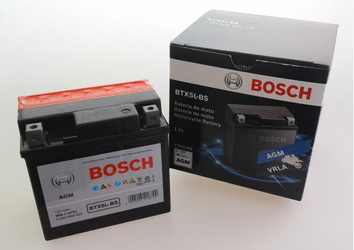 Bateria Bosch Moto Con Acido 12v 4ah (113x70x105) Ytx5l-bs
