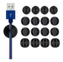 Comprar Pack 16u Organizadores De Cables Clips Soporte Adhesivo 
