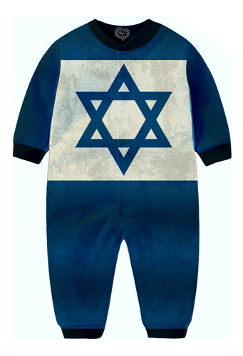 Macacão Pijama Bandeira Israel Infantil 