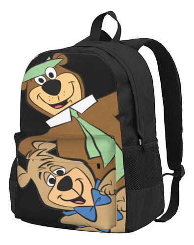 Orpjxio Mochila Yogi Anime Bear Doble Bolsa Hombro Unisex -