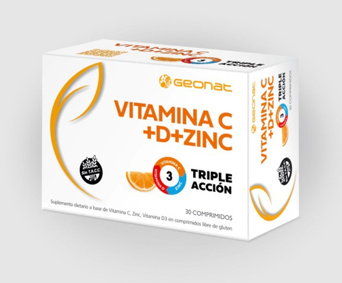Vitamina C + Vitamina D3 + Zinc- Triple Acción- Msa