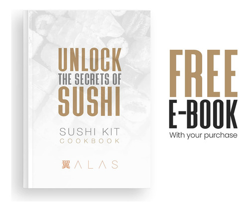 Kit De Fabricación De Sushi Marca Modelo 60 Piezas Marrón
