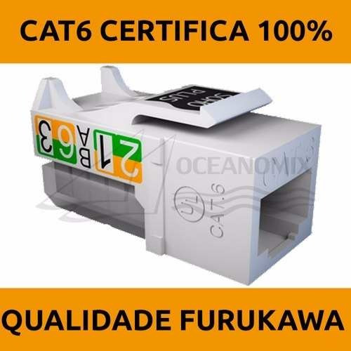 Imagem 10 de 10 de Keystone Rj45 Femea Cat6 Furukawa Sohoplus Primeira Linha
