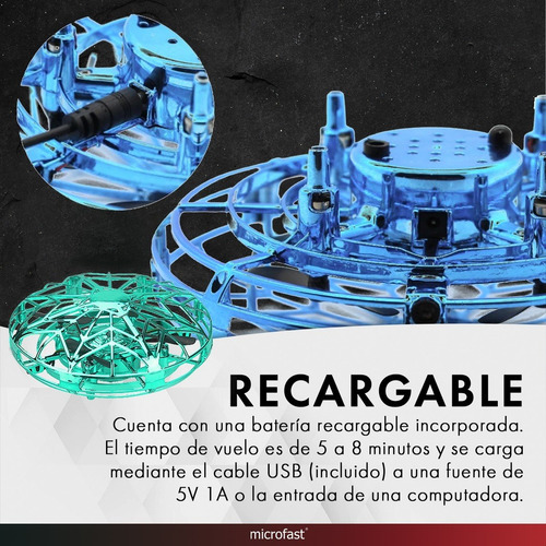 Mini Drone Ufo Luces Led Control Remoto Interactivo 360º