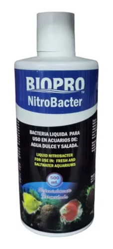 Biopro Bacteria Para Acuarios De Agua Dulce Y Salada 500 Ml 