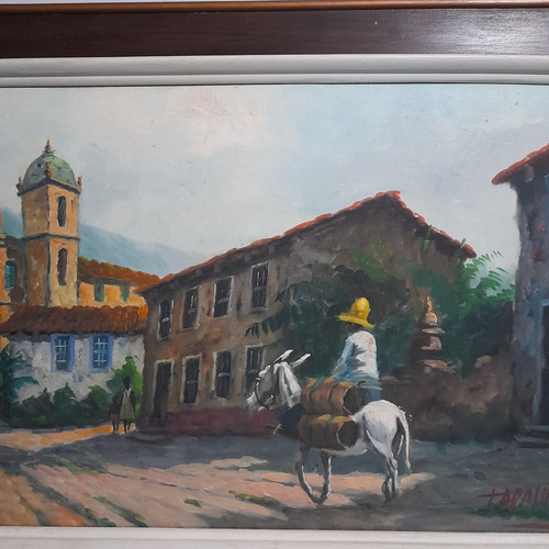 Imagem 4 de 7 de Quadro Rodolfo Tarallo Óleo 100 Cm X 50 Cm. Pintor Uruguaio