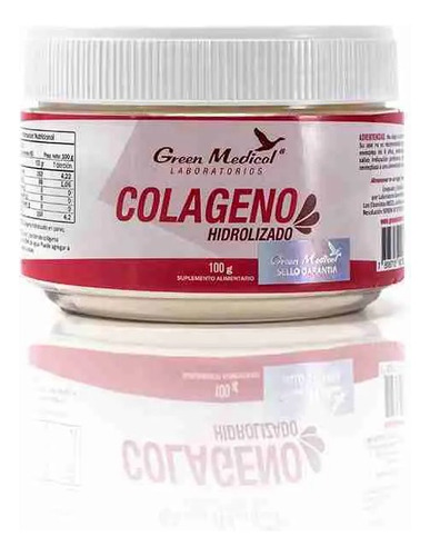 Colágeno Hidrolizado En Polvo 100gr Green Medical