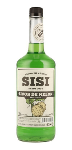 Imagen 1 de 1 de Botella De Licor Sisi Sabor Melón 1l