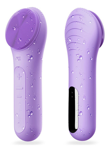 Cepillo Electrico De Limpieza Facial Recargable Color Morado