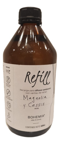 Repuesto Recarga P/ Difusor Ambiental 500ml Refill Bohemia 