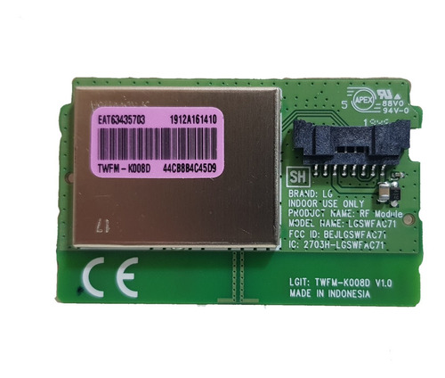 Modulo Wifi LG 32lj550 32lk610 32lk615b Original Eat63435703