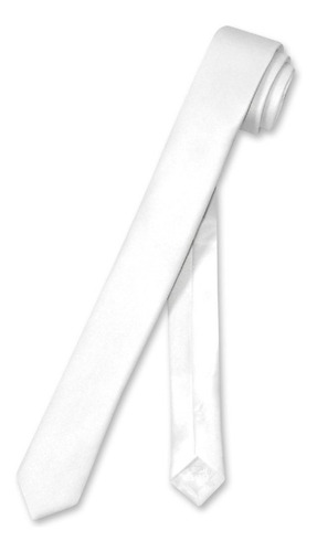 Corbata  Estrecho De  Extra Skinny Color Blanco Para Ho Cbt