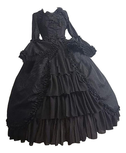 Lady Ball Dress Vestido Gótico Disfraz De Halloween Disfraz