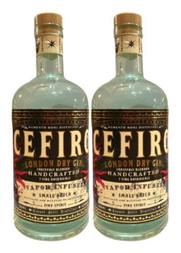 Gin Céfiro London Dry Artesanal Autor Small Batch 750ml X2 U