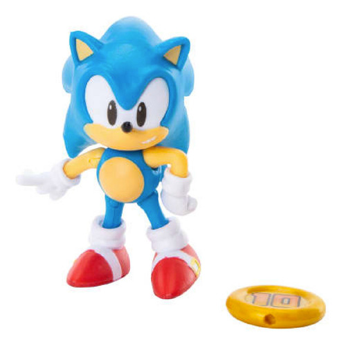 Boneco Sonic Jakks Pacific Sonic Classico Moeda 10