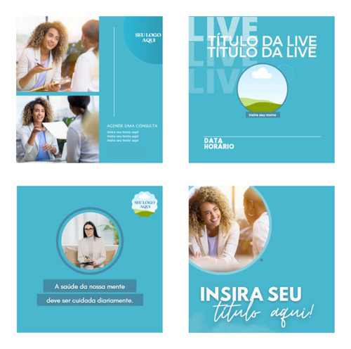 Templates Editáveis Postagem Psicologia Redes Sociais
