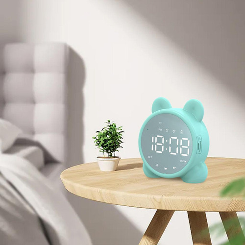 - Reloj Despertador Con Altavoz Bluetooth Inteligente Verde