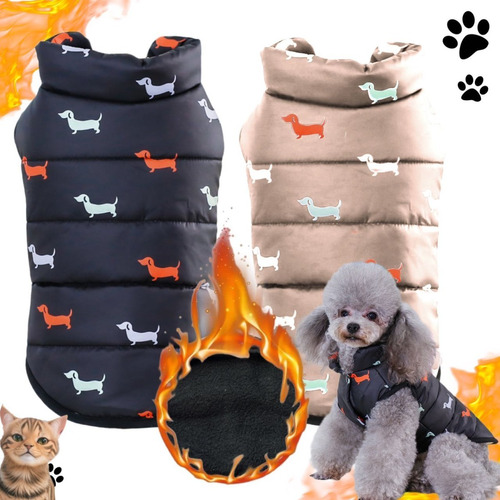 Chaleco Abrigo Campera Inflada Ropa Perros Gatos Impermeable