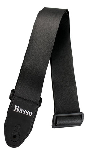Kit Correia Violão Guitarra Basso Ny01 Com Strap Lock Voik Cor Preto