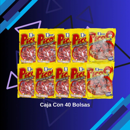 Chilito En Polvo Dulce Tipico Mexicano Caja 40 Bolsas 50pza