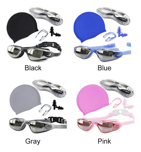 Set De Gafas De Natación Y Gorra 4 En 1