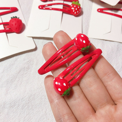 Pinza Para El Pelo (5 #mold), Dibujos Animados, 3d, Fresa, H