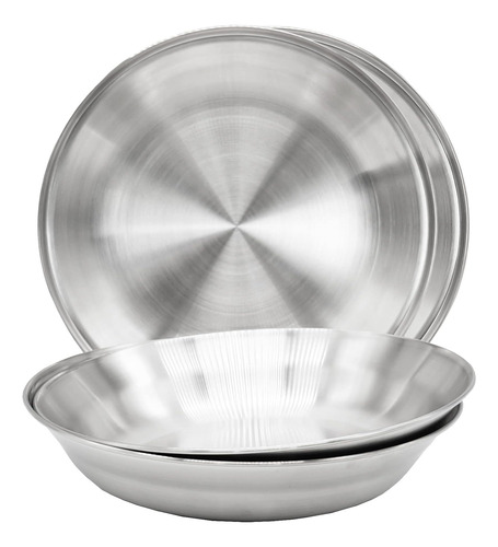 Manipam Juego De Placas De Acero Inoxidable Coreano De Plato