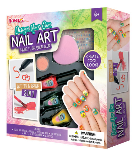 Kit De Arte En Uñas Nail Art Para Niñas Sew Star