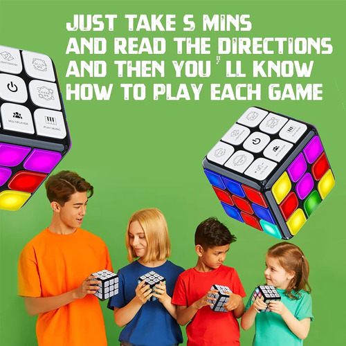 Skywin Puzzle Cube Game - Flashing Cube Handheld Games Elect