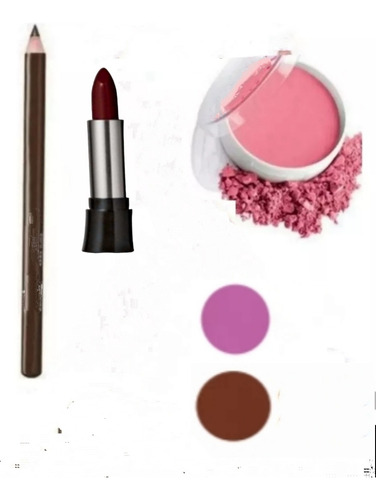 Set X 3 Lapiz Labial Avon Mate+ Rubor+delineador Ojos