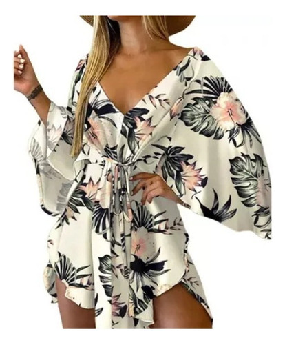 Kimono Vestido Bata Beachwear Slim Fit Verano