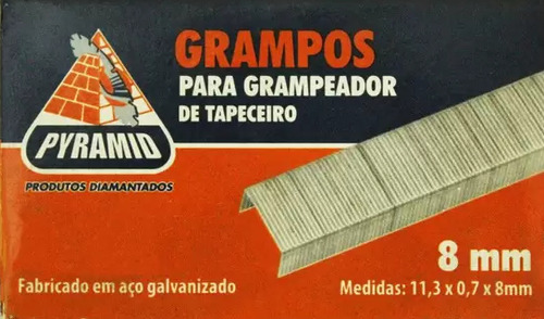 Grampo 08mm Tipo 53 P/grampeador Manual C/1000 Pyramid