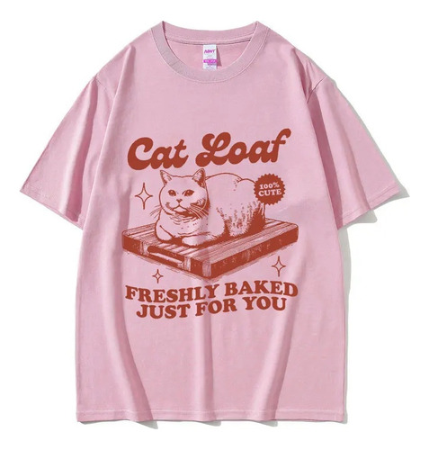 Camiseta Estampada Cat Loaf Regalo Para El Día De La Madre