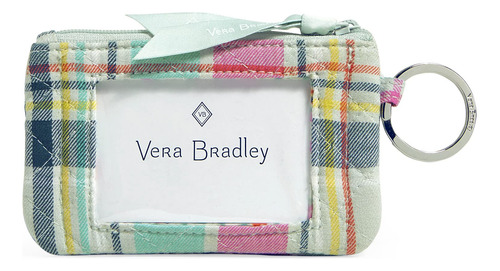 Vera Bradley - Cartera De Algodn, Con Cremallera Y Compartim