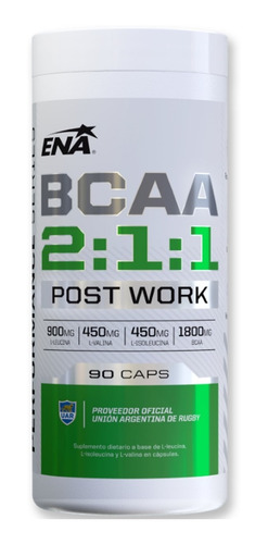 Bcaa 2:1:1 Ena Sport 90 Caps Aminoácidos Ramificados