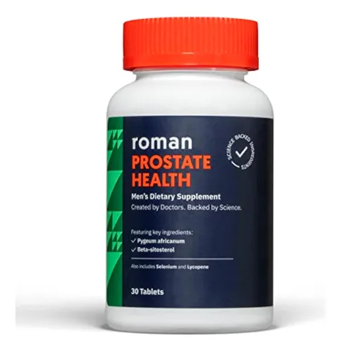 Roman Suplemento Para La Salud De La Prstata Para Hombres | Con Selenio, Pygeum Africanum, Beta-sitosterol Y Licopeno Asociados Con A Para La Salud De