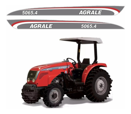 Kit Adesivos Trator Para Agrale 5065.4 17310 Cor Grafite/vermelho