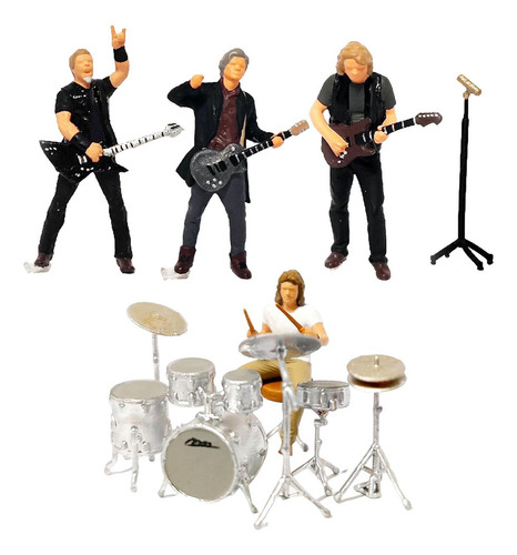 Figuras De Música Rock En Miniatura A Escala 1:64 Pintadas
