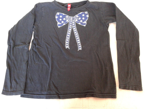 Remera Manga Larga Talle 12 Con Moño