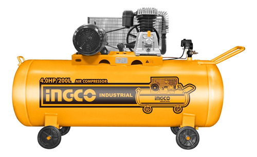 Compresor De Aire 200lt 4hp Ingco Ac402001 Color Naranja Fase Eléctrica Monofásica Frecuencia