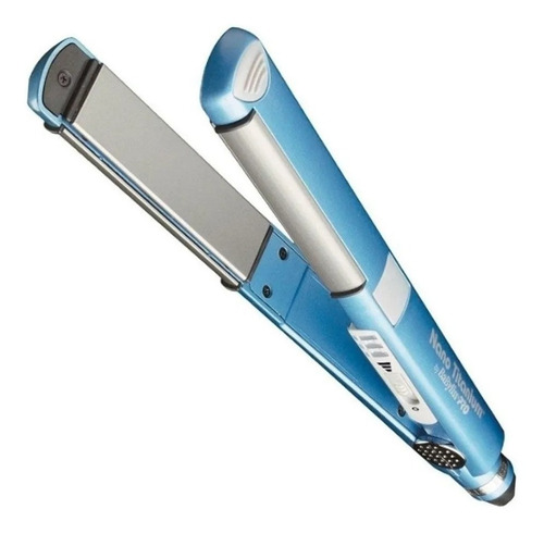 Prancha de cabelo BaByliss PRO U Styler BABNT2071 azul com placas de cerâmica e titânio 120V
