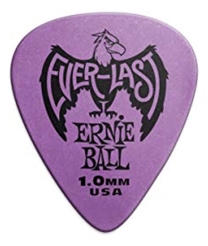 Púas De Guitarra Ernie Ball 1.0mm Everlast Púrpura (p09193)