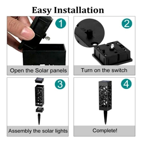 L Luces Solares Led Luces Navideñas Al Aire Libre 6pcs