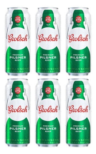 Cerveza Grolsch Lata 473ml X6